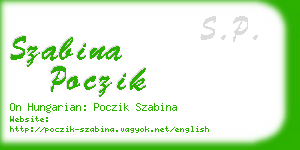 szabina poczik business card